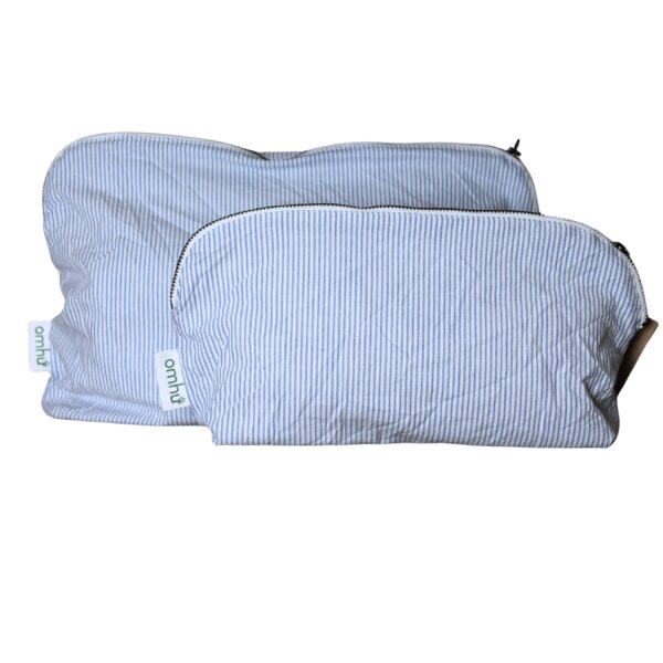 omhu makeup pung 34x24 cm - mini strib Blå - Image 2