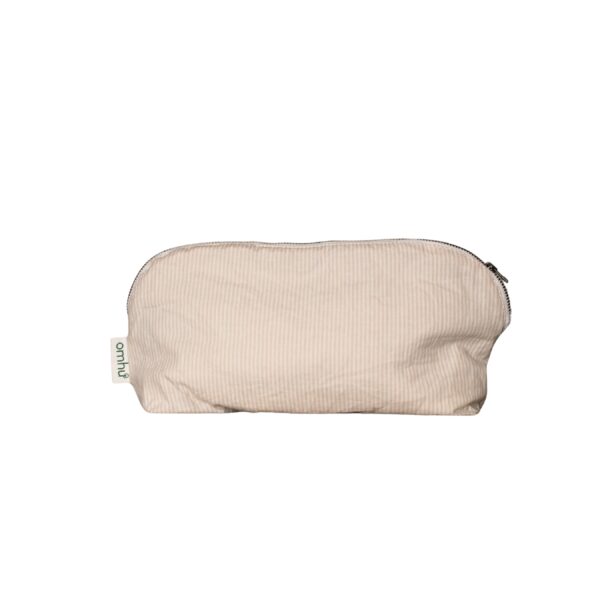 omhu makeup pung 24x15 cm - mini strib Sand