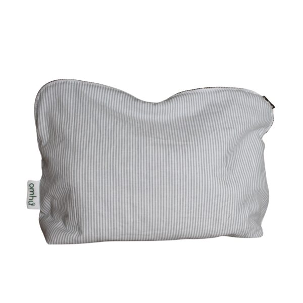 omhu makeup pung 34x24 cm - mini strib Lys Grå