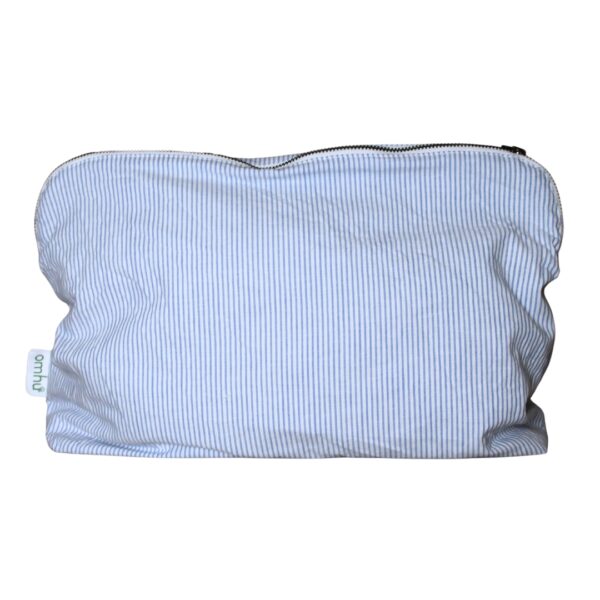 omhu makeup pung 34x24 cm - mini strib Blå