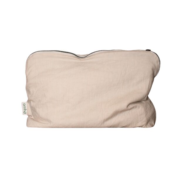 omhu makeup pung 34x24 cm - mini strib Sand