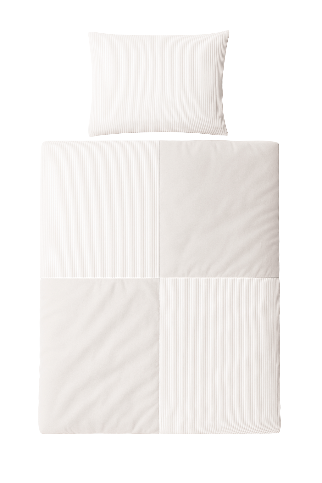 Mini strib Patchwork sengesæt - Sand