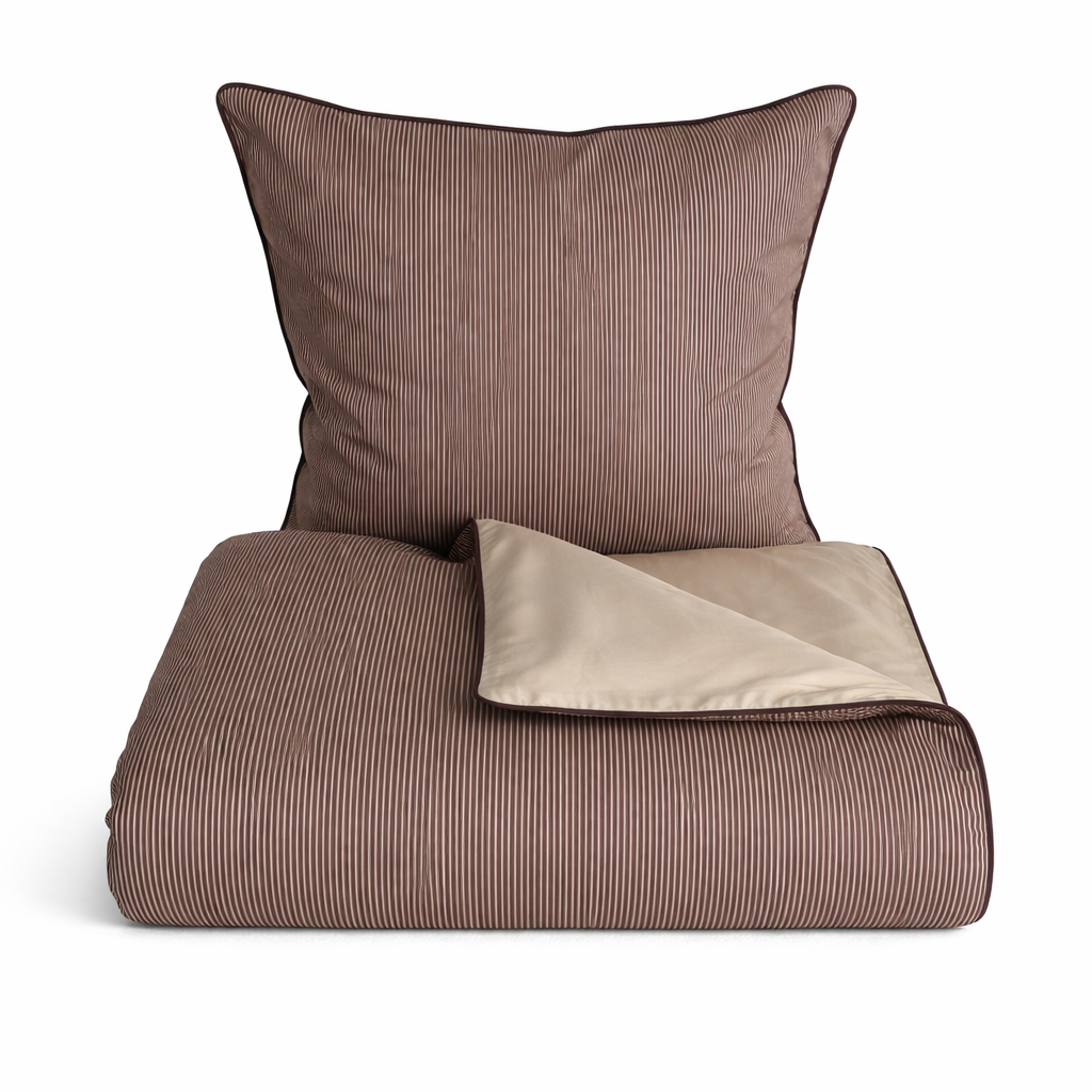 Pin stripe med piping / Royal/Sand