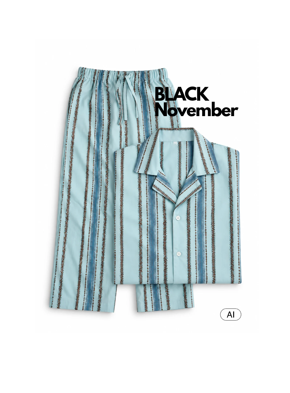 Omhu Home x Mads Barfod, Slumber Pyjamas– Aqua
